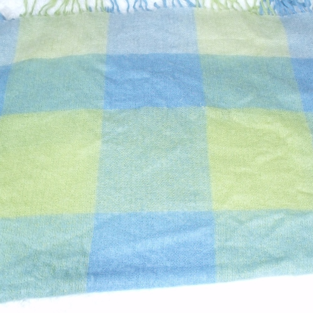 A Soft Idea Plaid Mohair Throw Blanket - Picture 4 of 6